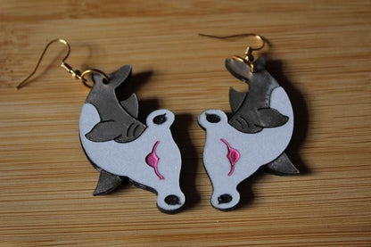 Hammerhead Shark Acrylic Earrings