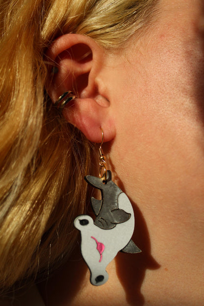 Hammerhead Shark Acrylic Earrings