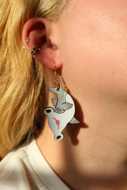 Hammerhead Shark Acrylic Earrings