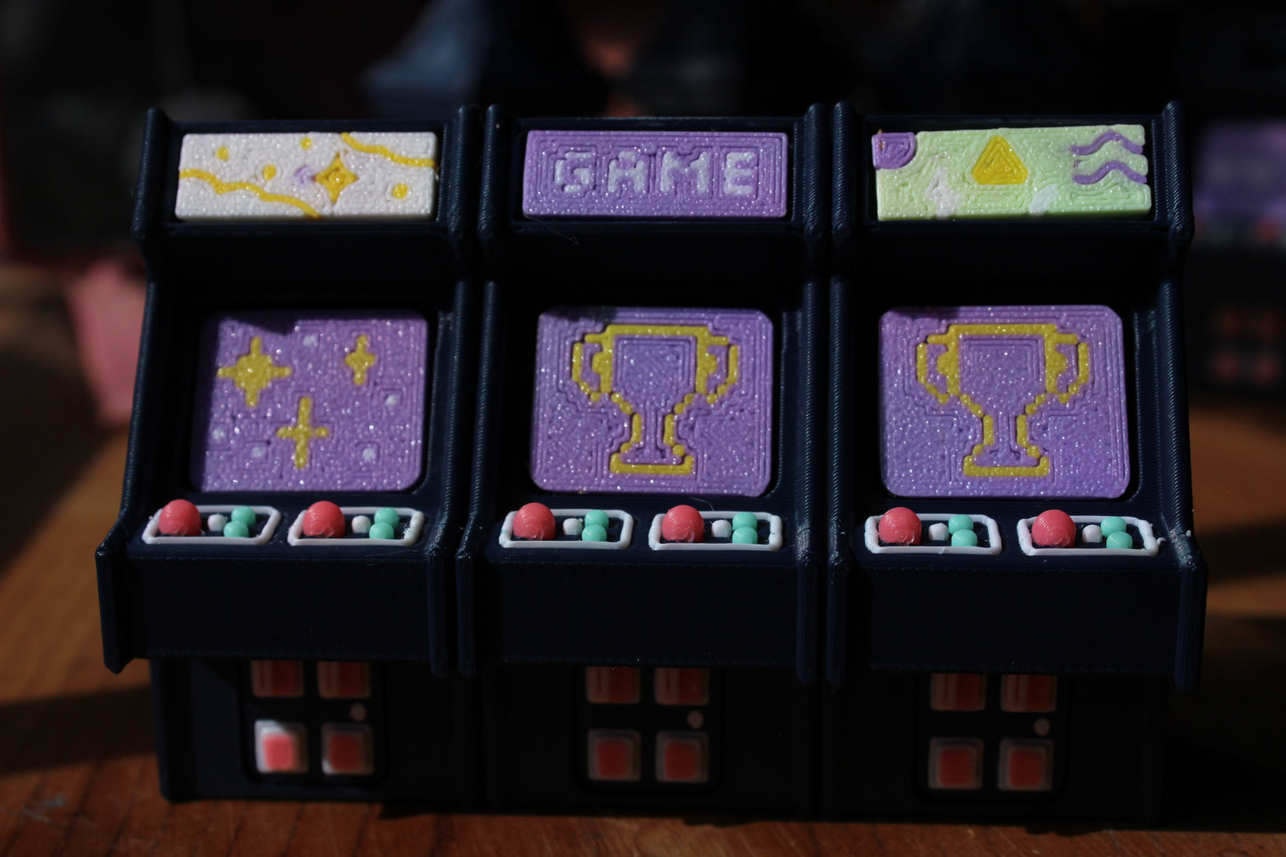 Arcade Cabinate Clicker Keychain