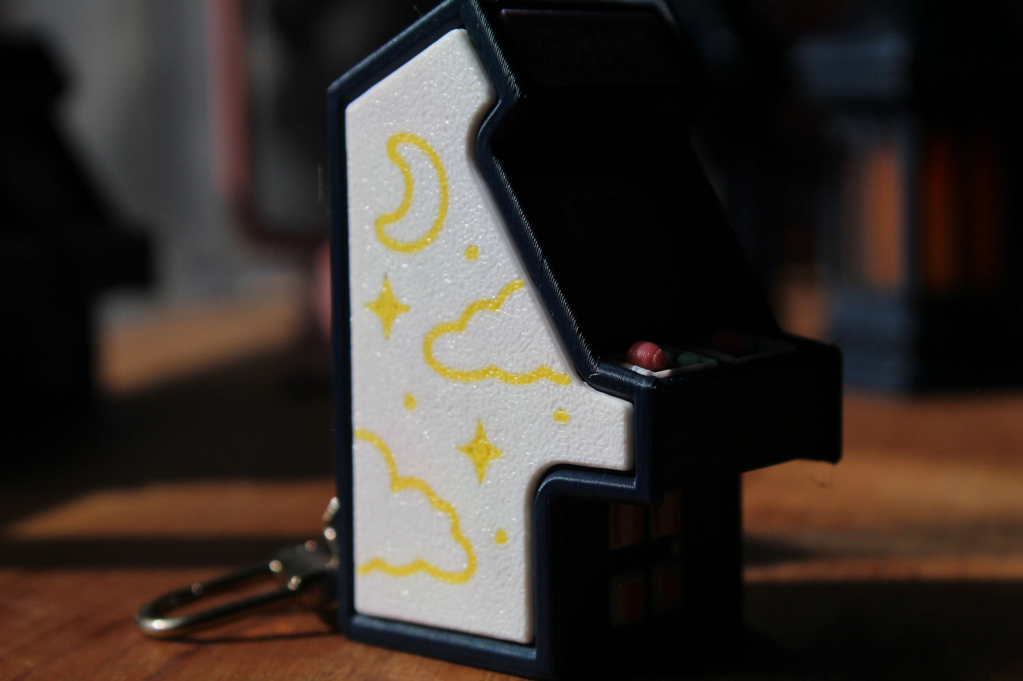 Arcade Cabinate Clicker Keychain