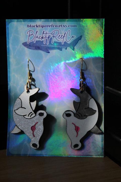 Hammerhead Shark Acrylic Earrings