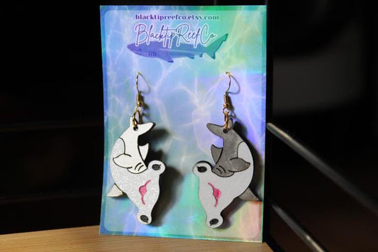 Hammerhead Shark Acrylic Earrings