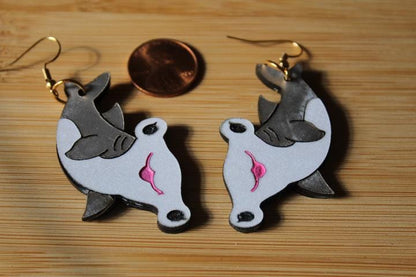 Hammerhead Shark Acrylic Earrings